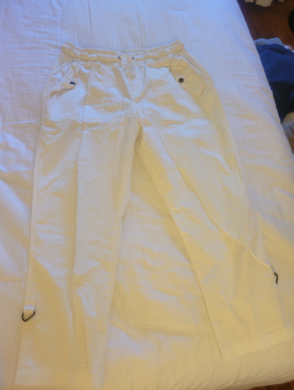 Nanette Lepore White Cargo Jumpsuit Pants